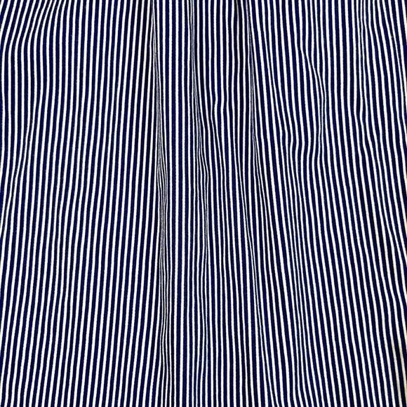 7th Avenue New York & Company Stripe Peasant 3/4 Sleeve Off The Shoulder Blouse - Picture 7 of 10